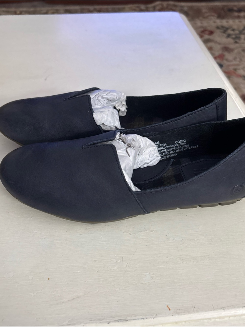 Born Navy Slip-On Loafers